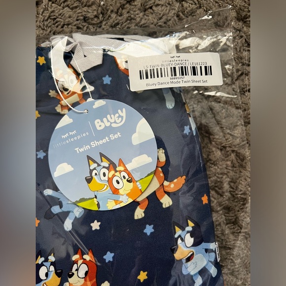NWT Little Sleepies x Bluey Dance Mode Twin Sheet Set - Picture 3 of 4